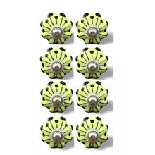 1.5" X 1.5" X 1.5" Lemon Black And Silver Knobs 8 Pack