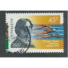 AUS 1996 45c 'OLYMPICS -FANNY DURACK' FINE USED (EBID37-867)