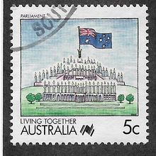 AUS 1988 5c 'LIVING TOGETHER - PARLIAMENT' FINE USED (EBID67-135)