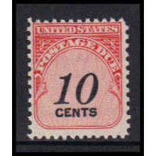 J97 10c Postage Due Barely Clears MNH K5472