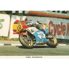 Simon Buckmaster on Norton RC588 Motor Race Racing Motorcycle Postcard