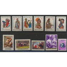 Rwanda Stamps, 1960's & 1970's Issues, Mint Hinged, 32 Different, Scans Of All