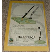 1929 Sheaffer's Desk Fountain Pen Set Ad!!!