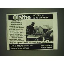 1985 Olathe Model 12 P.T.O. Chipper Ad - Portable dependable economical