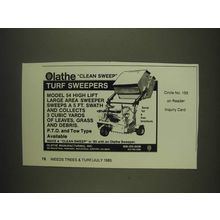 1985 Olathe Model 54 High Lift Large Area Sweeper Ad