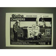 1985 Olathe Model 984 Chipper Ad - Awesome power yet quiet