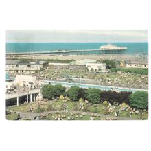 SUNKEN GARDENS AND PIER, SKEGNESS, LINCOLNSHIRE .. used postcard 1969 postmark =