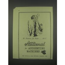 1949 NCR National Accounting Machines Ad - It's pennies for peaks