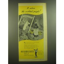 1945 Heublein's Club Cocktails Ad - It solves the cocktail puzzle