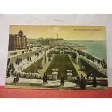 THE CLIFF GARDENS, BLACKPOOL, LANCASHIRE used postcard RP Valentine 1916 pm /