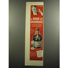 1952 Drambuie Liqueur Ad - After Dinner a dram of Drambuie