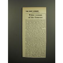 1953 New York State Tourism Ad - White woman of the Genesee