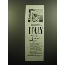 1949 Italian National Tourist Office Ad - Returning travelers agree