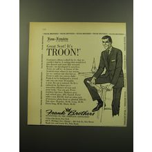 1959 Frank Brothers Suit Ad - Great Scot! It's Troon!