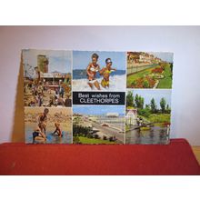 multiview, CLEETHORPES, Lincolnshire used postcard by Bamforth 1971 pm bikini =