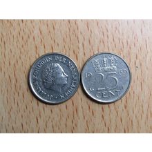 Netherlands 1969 25 Cents Coin