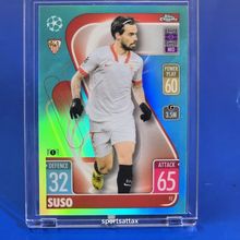 Topps Match Attax Chrome 2021/22 Suso Sevilla AQUA Parallel 038/150 #92