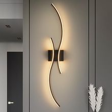 CANEOE Modern Led Wall Light, 39Inch Black Indoor Led Wall Sconce Lighting, Bath