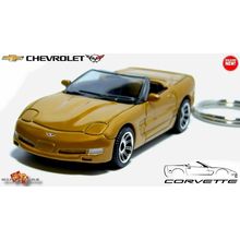 HTF KEYCHAIN 1997~2005 GOLD CHEVY CORVETTE C5 CONVERTIBLE