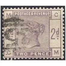 1883 SG189 2d Lilac Fine Used Check Letters "CM".