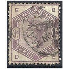 1883 SG191 3d Lilac Fine Used Check Letters "DE".