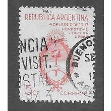 ARG 1943 5c '1943 REVOLUTION ' FINE USED (EBID79-063)