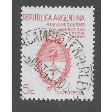 ARG 1943 5c '1943 REVOLUTION ' FINE USED (EBID79-066)