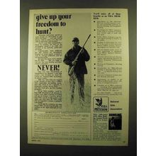1976 NRA National Rifle Association Ad, Give Up Freedom