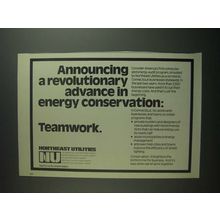 1984 Northeast Utilities Ad - Energy Conservation