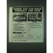 1988 Miles Homes: Tyler I and Huntington Ad - Homes you can build yourself