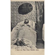 I Have No Pain Dear Mother Death Bed Dying Antique Real Photo Postcard