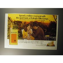 1971 Raleigh Cigarettes Advertisement - Spend a milder moment
