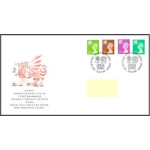 1996 GB FDC - New Definitives Wales - Typed Address