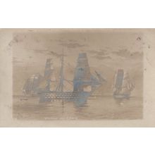 HMS Victory Ship At Cadiz Antique Postcard