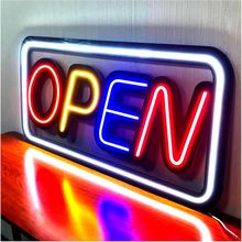 35"X18" Extra Large LED Open Signs for Business, Yealusen Unique Design Super Br
