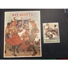 US Micronesia 555-556 Boy Scouts Norman Rockwell XF NH (A500)