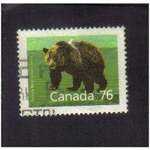 1988 canada brown bear 76c f/u sg1275