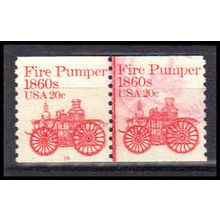Used 1908 20c Fire Pumper Fine CNP Left 15 PA0573