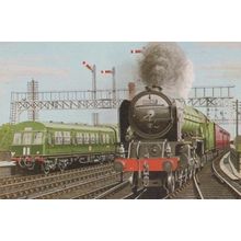 60147 Train Class A1 4-6-2 Leaves Durham for Newcastle Journey Rare Postcard