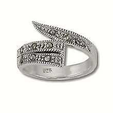 Sterling Silver 9 Genuine Marcasite Stone Tail Ring