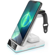 5-In-1 Charging Stand With Alarm Clock & Nightlight[ ]