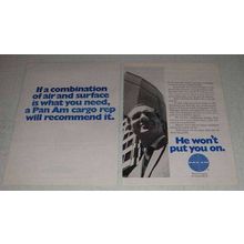 1969 Pan Am Airline Ad - Air And Surface