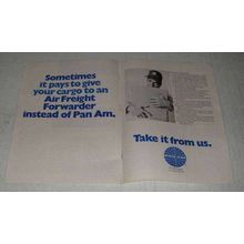 1969 Pan Am Airline Ad - Air Freight Forwarder