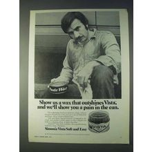 1972 Simoniz Vista Soft and Easy Wax Ad - Outshines
