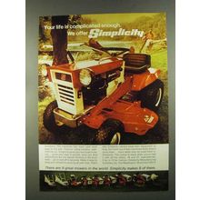 1972 Simplicity Lawn Mowers Ad - Life is Complicated