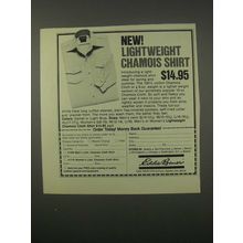 1980 Eddie Bauer Chamois Shirt Ad - Lightweight Shirt