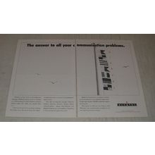 1990 2-page Alcatel Communications Ad - The answer to all your problems