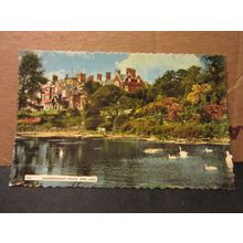 HOUSE AND LAKE, SANDRINGHAM, NORFOLK used vintage postcard 1962 postmark =