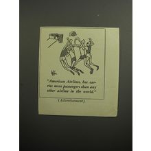 1951 American Airlines Ad - cartoon by George Price - Basketball