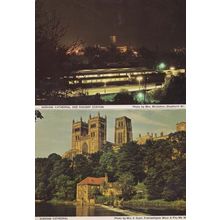Railway Station Cathedral Aerial View Durham Womens Institute Photo 2x Postcard